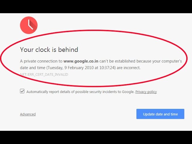 Error "Your Clock Is Ahead": Causes And Its Solution